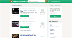 Desktop Screenshot of greenpromocode.com