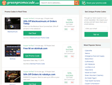 Tablet Screenshot of greenpromocode.com